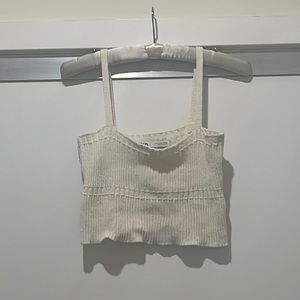 ZARA cropped sweater tank